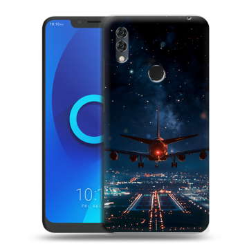 Силиконовый чехол на Alcatel 5V с принтом самолет Силиконовый чехол на Alcatel 5V с принтом самолет