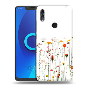Силиконовый чехол на Alcatel 5V с принтом цветы Силиконовый чехол на Alcatel 5V с принтом цветы