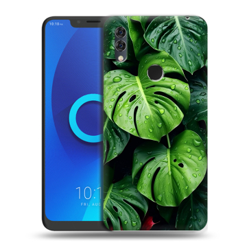 Силиконовый чехол на Alcatel 5V с принтом Листья Силиконовый чехол на Alcatel 5V с принтом Листья