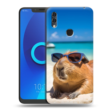Силиконовый чехол на Alcatel 5V с принтом Капибара