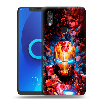 Силиконовый чехол на Alcatel 5V с принтом Железный человек Ironman Силиконовый чехол на Alcatel 5V с принтом Железный человек Ironman