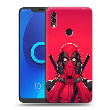 Силиконовый чехол на Alcatel 5V с принтом Дедпул Deadpool Силиконовый чехол на Alcatel 5V с принтом Дедпул Deadpool