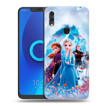 Силиконовый чехол на Alcatel 5V с принтом Холодное сердце Frozen
