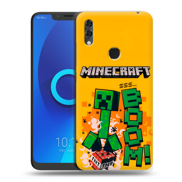 Силиконовый чехол на Alcatel 5V с принтом Майнкрафт Minecraft Силиконовый чехол на Alcatel 5V с принтом Майнкрафт Minecraft