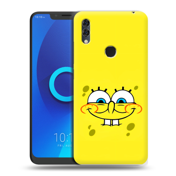 Силиконовый чехол на Alcatel 5V с принтом спанчбоб спанч боб