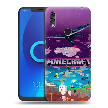 Силиконовый чехол на Alcatel 5V с принтом Майнкрафт Minecraft Силиконовый чехол на Alcatel 5V с принтом Майнкрафт Minecraft