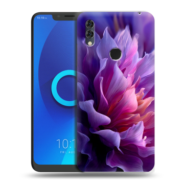 Силиконовый чехол на Alcatel 5V с принтом женский цветы