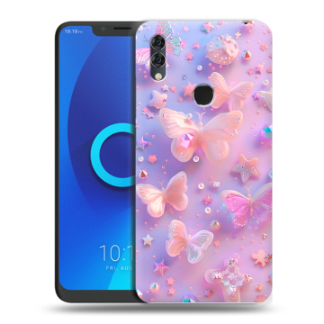 Силиконовый чехол на Alcatel 5V с принтом Бабочки