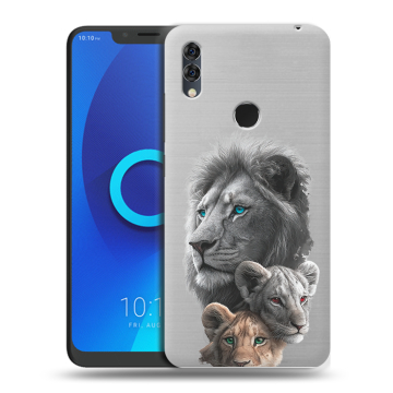 Силиконовый чехол на Alcatel 5V с принтом Львы Силиконовый чехол на Alcatel 5V с принтом Львы