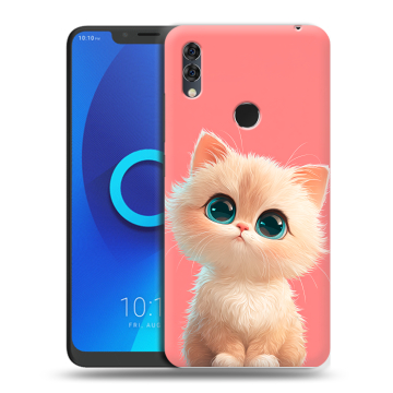 Силиконовый чехол на Alcatel 5V с принтом Розовый котенок Силиконовый чехол на Alcatel 5V с принтом Розовый котенок