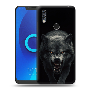 Силиконовый чехол на Alcatel 5V с принтом Волк