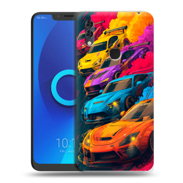 Силиконовый чехол на Alcatel 5V с принтом Тачки Силиконовый чехол на Alcatel 5V с принтом Тачки
