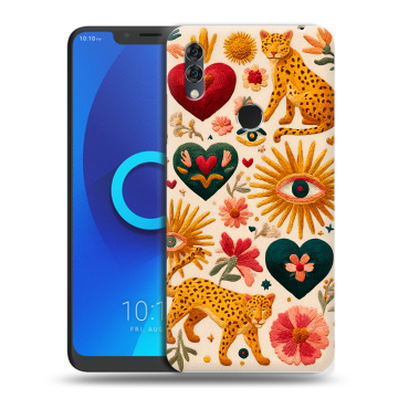 Силиконовый чехол на Alcatel 5V с принтом Модный принт Силиконовый чехол на Alcatel 5V с принтом Модный принт