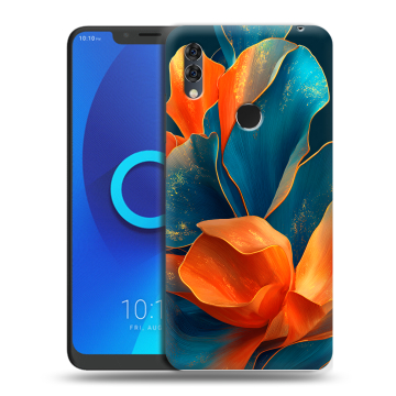 Силиконовый чехол на Alcatel 5V с принтом Цветы Силиконовый чехол на Alcatel 5V с принтом Цветы