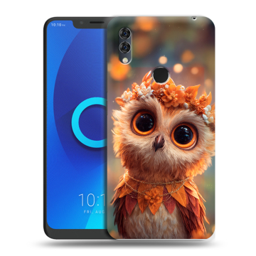 Силиконовый чехол на Alcatel 5V с принтом Милая сова