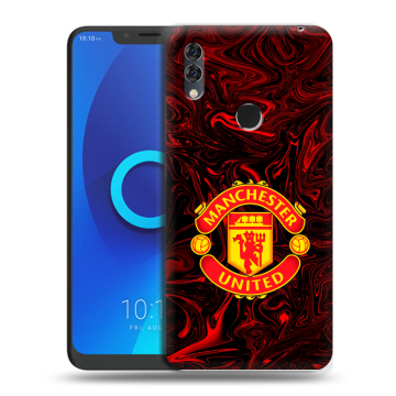 Силиконовый чехол на Alcatel 5V с принтом Manchester United