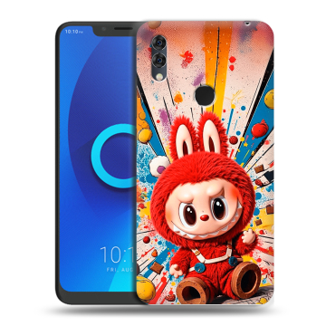 Силиконовый чехол на Alcatel 5V с принтом Labubu Лабубу