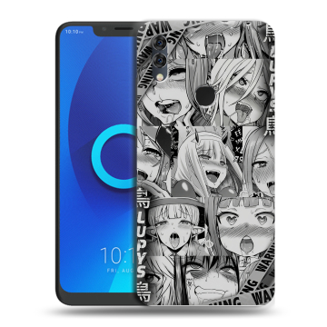 Силиконовый чехол на Alcatel 5V с принтом Ahegao Ахегао Аниме