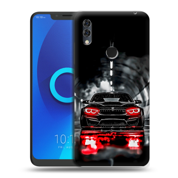 Силиконовый чехол на Alcatel 5V с принтом BMW БМВ