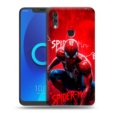 Силиконовый чехол на Alcatel 5V с принтом Spiderman Человек паук