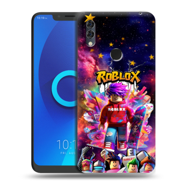 Силиконовый чехол на Alcatel 5V с принтом Roblox Роблокс