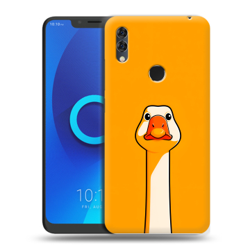 Силиконовый чехол на Alcatel 5V с принтом Смешная утка