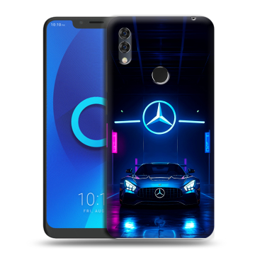 Силиконовый чехол на Alcatel 5V с принтом Mercedes Мерседес