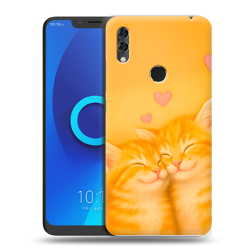 Силиконовый чехол на Alcatel 5V с принтом Милые котята Силиконовый чехол на Alcatel 5V с принтом Милые котята