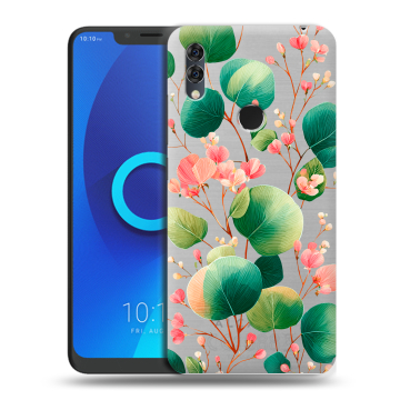 Силиконовый чехол на Alcatel 5V с принтом женский