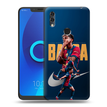 Силиконовый чехол на Alcatel 5V с принтом Барселона Barca Yamal 