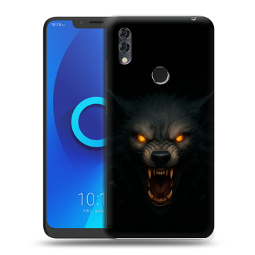 Силиконовый чехол на Alcatel 5V с принтом Волк