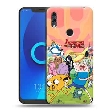 Силиконовый чехол на Alcatel 5V с принтом Adventure time Время приключений