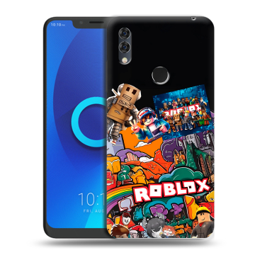 Силиконовый чехол на Alcatel 5V с принтом Roblox Роблокс