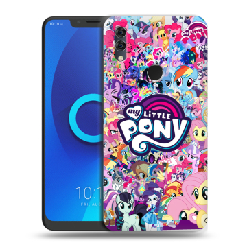 Силиконовый чехол на Alcatel 5V с принтом My little pony Дружба чудо