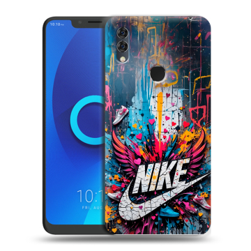 Силиконовый чехол на Alcatel 5V с принтом Nike Найк Силиконовый чехол на Alcatel 5V с принтом Nike Найк