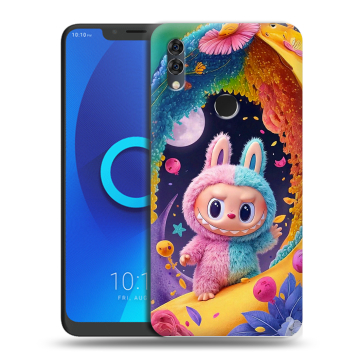 Силиконовый чехол на Alcatel 5V с принтом Labubu Лабубу Силиконовый чехол на Alcatel 5V с принтом Labubu Лабубу