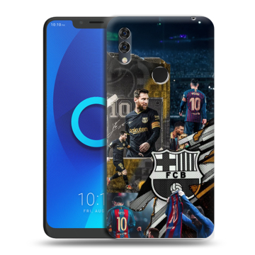 Силиконовый чехол на Alcatel 5V с принтом Messi Barcelona