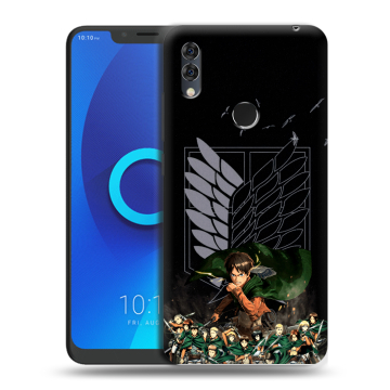 Силиконовый чехол на Alcatel 5V с принтом Атака титанов
