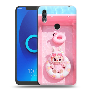 Силиконовый чехол на Alcatel 5V с принтом Labubu Лабубу