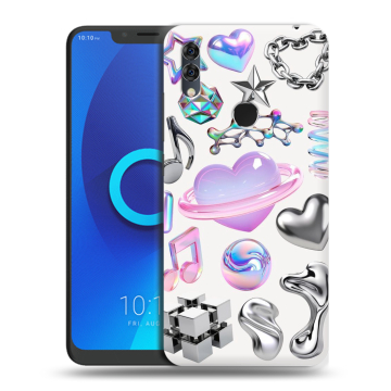Силиконовый чехол на Alcatel 5V с принтом Y2K Силиконовый чехол на Alcatel 5V с принтом Y2K