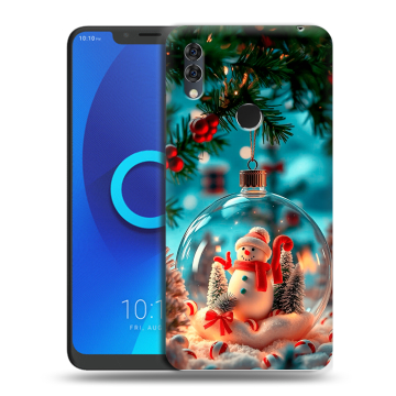 Силиконовый чехол на Alcatel 5V с принтом Новый год