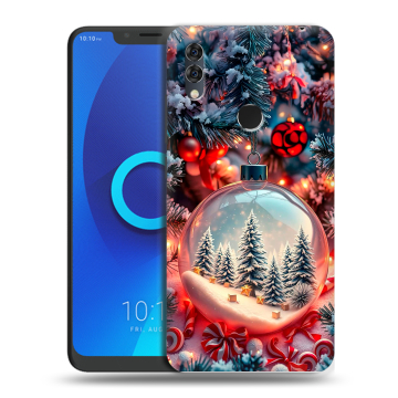 Силиконовый чехол на Alcatel 5V с принтом Новый год