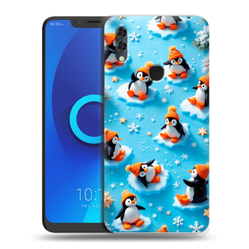 Силиконовый чехол на Alcatel 5V с принтом Новый год