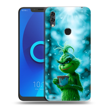Силиконовый чехол на Alcatel 5V с принтом Новый год гринч