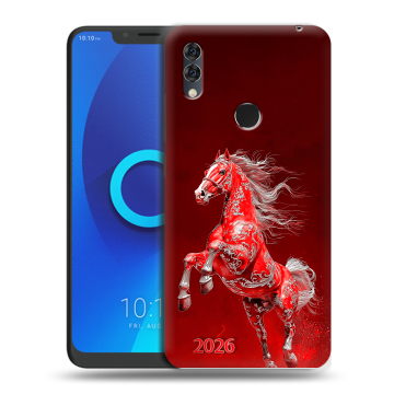 Силиконовый чехол на Alcatel 5V с принтом Новый год