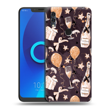 Силиконовый чехол на Alcatel 5V с принтом Новый год