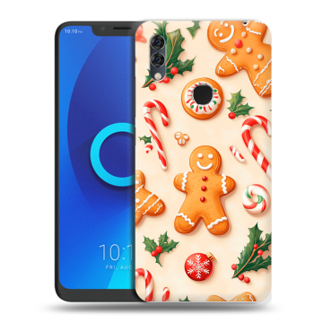 Силиконовый чехол на Alcatel 5V с принтом Новый год Силиконовый чехол на Alcatel 5V с принтом Новый год