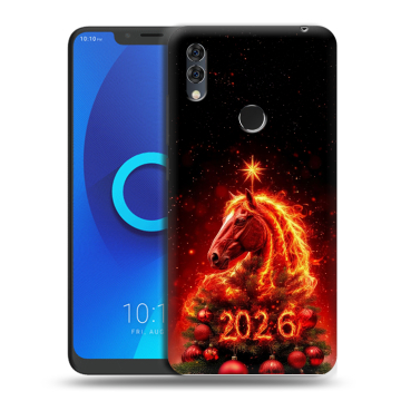 Силиконовый чехол на Alcatel 5V с принтом Новый год Силиконовый чехол на Alcatel 5V с принтом Новый год