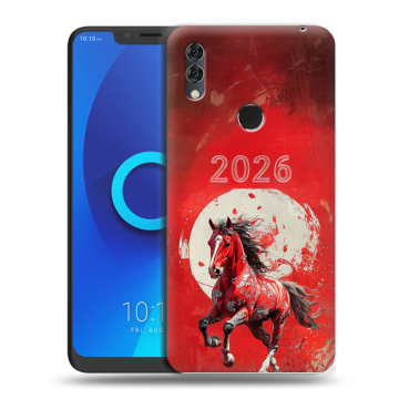 Силиконовый чехол на Alcatel 5V с принтом Новый год Силиконовый чехол на Alcatel 5V с принтом Новый год