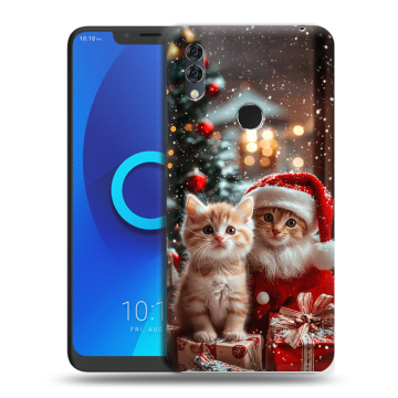 Силиконовый чехол на Alcatel 5V с принтом Новый год Силиконовый чехол на Alcatel 5V с принтом Новый год